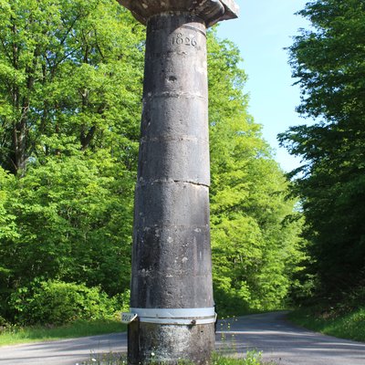 Borne-colonne N2 de la forêt de Chaux à Augerans